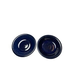 Set Of 2 Fiesta Cobalt Blue 5-3/8” Fruit Bowls Fiestaware Retired USA